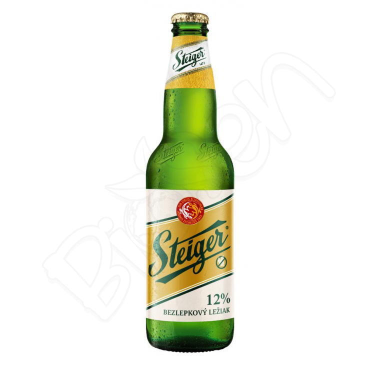 Pivo 12% bezlepkový ležiak svetlý 500ml Steiger